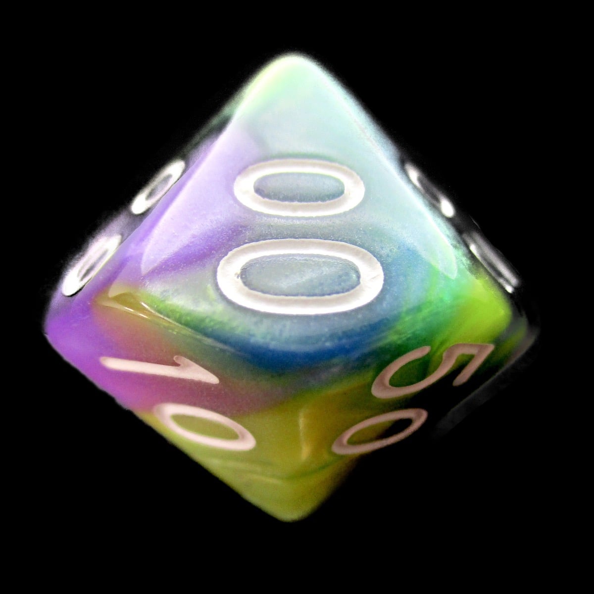 HALF PRICE CLEARANCE TDSO Quartet Blue Green Purple & Yellow Percentile Dice