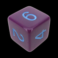 Role 4 Initiative Opaque Dark Purple & Light Blue D6 Dice