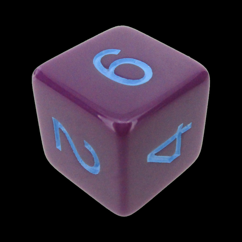 Role 4 Initiative Opaque Dark Purple & Light Blue D6 Dice