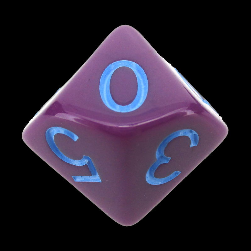 Role 4 Initiative Opaque Dark Purple & Light Blue D10 Dice