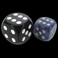 Chessex Phantom Black 12mm D6 Spot Dice - Discontinued