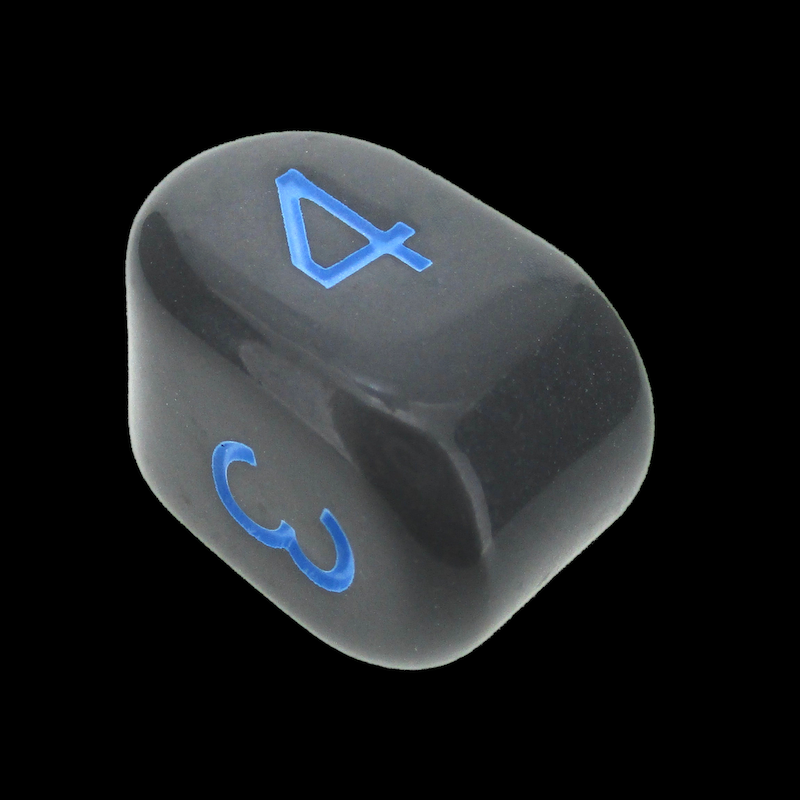 Role 4 Initiative Opaque Dark Grey & Light Blue Arch D4 Dice