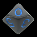 Role 4 Initiative Opaque Dark Grey & Light Blue D10 Dice