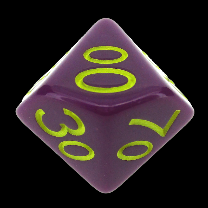 Role 4 Initiative Opaque Dark Purple & Yellow Percentile Dice