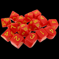Role 4 Initiative Opaque Red & Yellow 15 Dice Polyset with Arch D4s