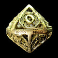 TDSO Metal Hollow Flying Dragon Gold D10 Dice