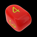 Role 4 Initiative Opaque Red & Yellow Arch D4 Dice