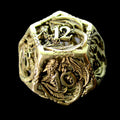 TDSO Metal Hollow Flying Dragon Gold D12 Dice