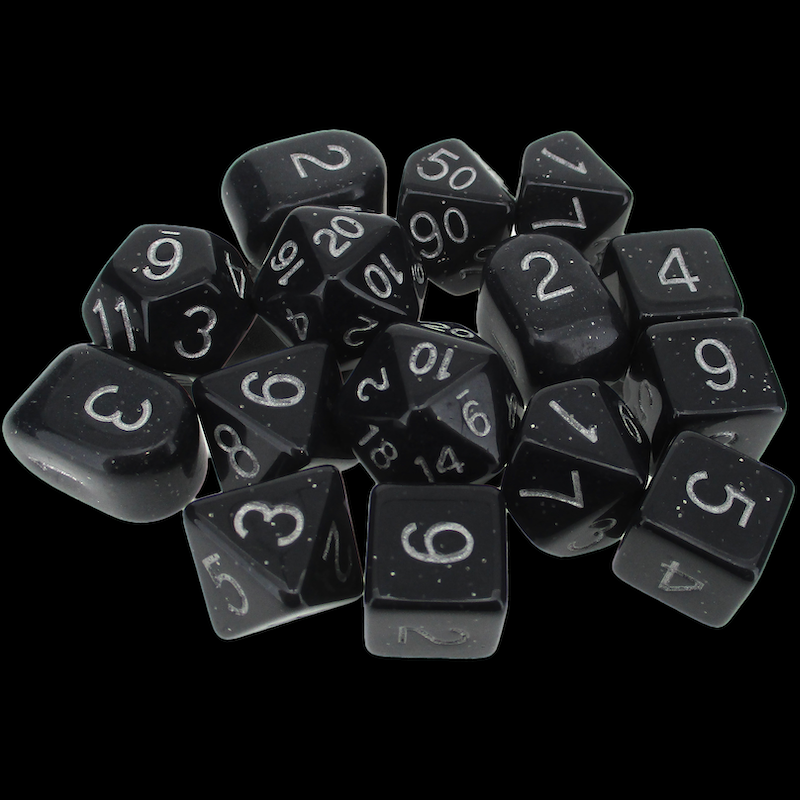 Role 4 Initiative Space Dust 15 Dice Polyset with Arch D4s
