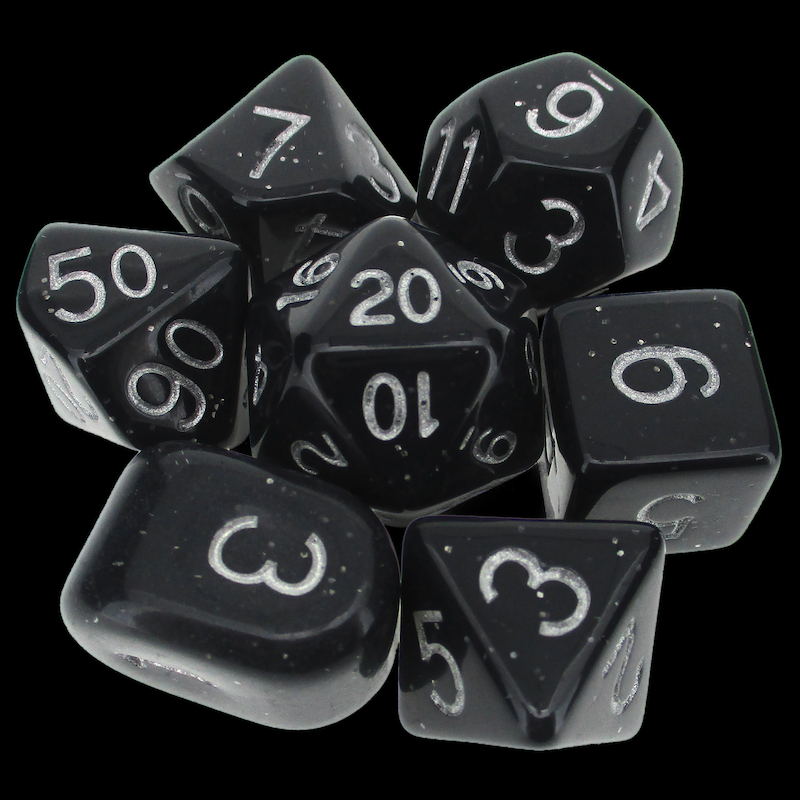 Role 4 Initiative Space Dust 7 Dice Polyset with Arch D4