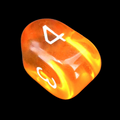 Role 4 Initiative Translucent Orange & White Arch D4 Dice