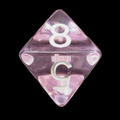 Role 4 Initiative Translucent Pink & White D8 Dice