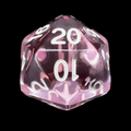 Role 4 Initiative Translucent Pink & White D20 Dice