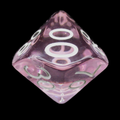 Role 4 Initiative Translucent Pink & White Percentile Dice