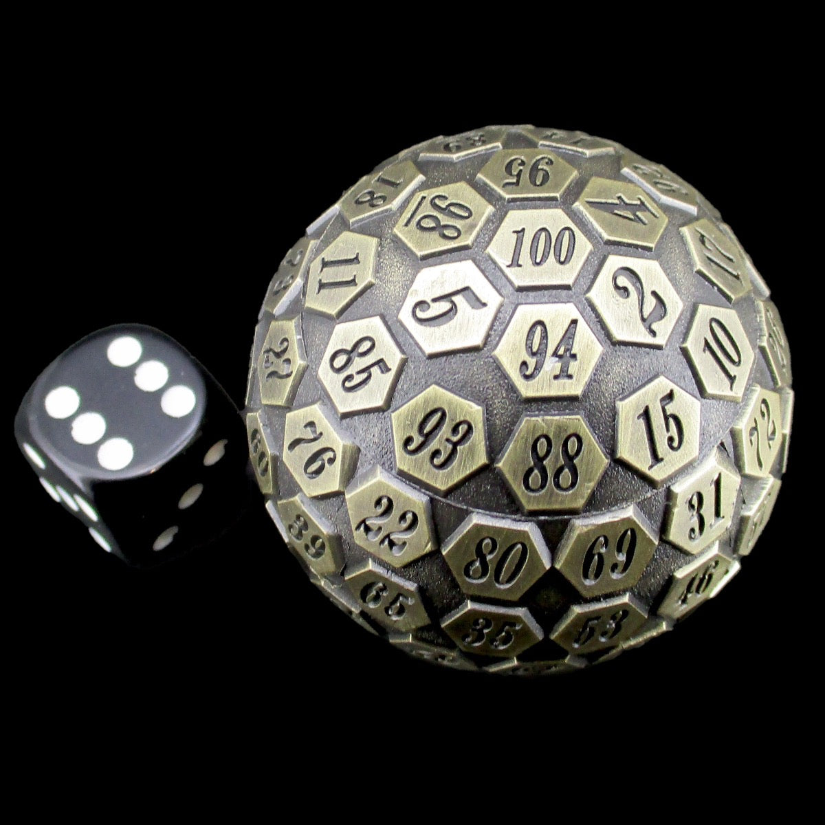 TDSO Metal Meteor Antique Bronze HUGE 45mm D100 Dice