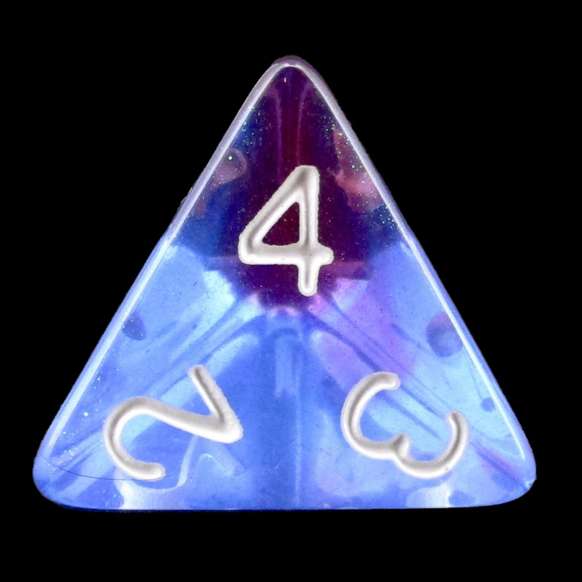 TDSO Transparent Moonstone Valor D4 Dice