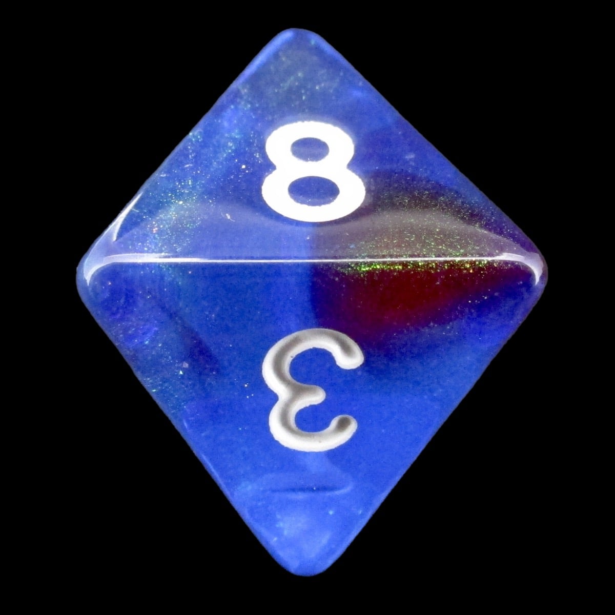 TDSO Transparent Moonstone Valor D8 Dice