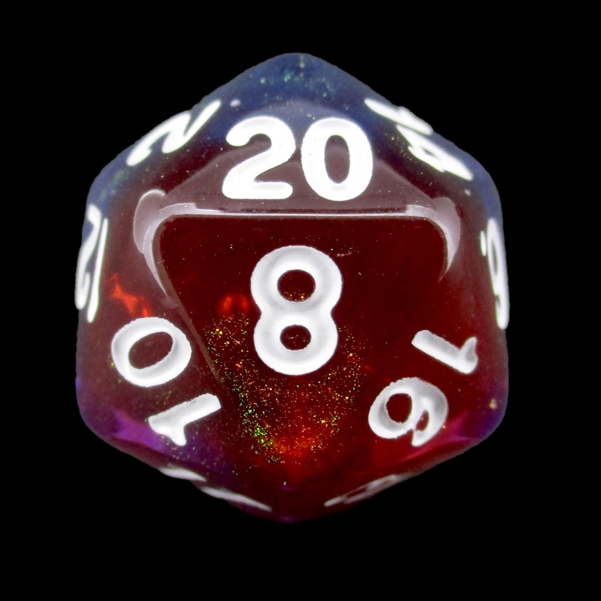 TDSO Transparent Moonstone Valor D20 Dice