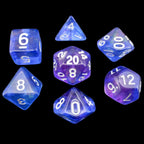 TDSO Transparent Moonstone Orchid 7 Dice Polyset