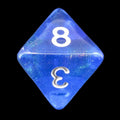 TDSO Transparent Moonstone Orchid D8 Dice