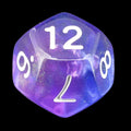 TDSO Transparent Moonstone Orchid D12 Dice