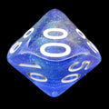 TDSO Transparent Moonstone Orchid Percentile Dice