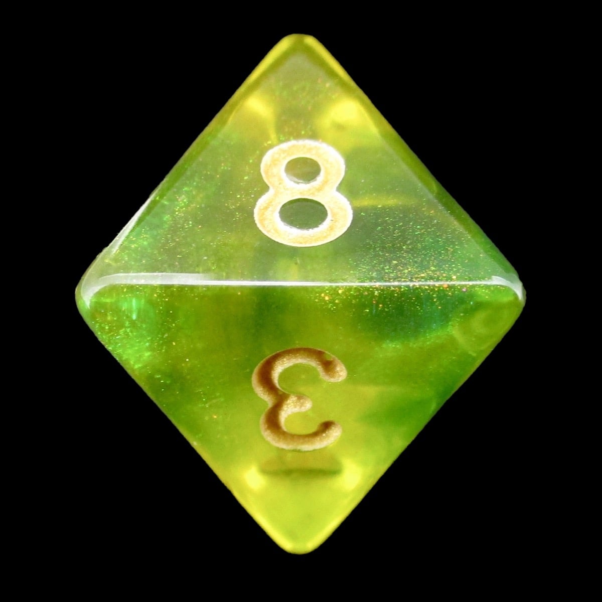 TDSO Transparent Moonstone Azure D8 Dice