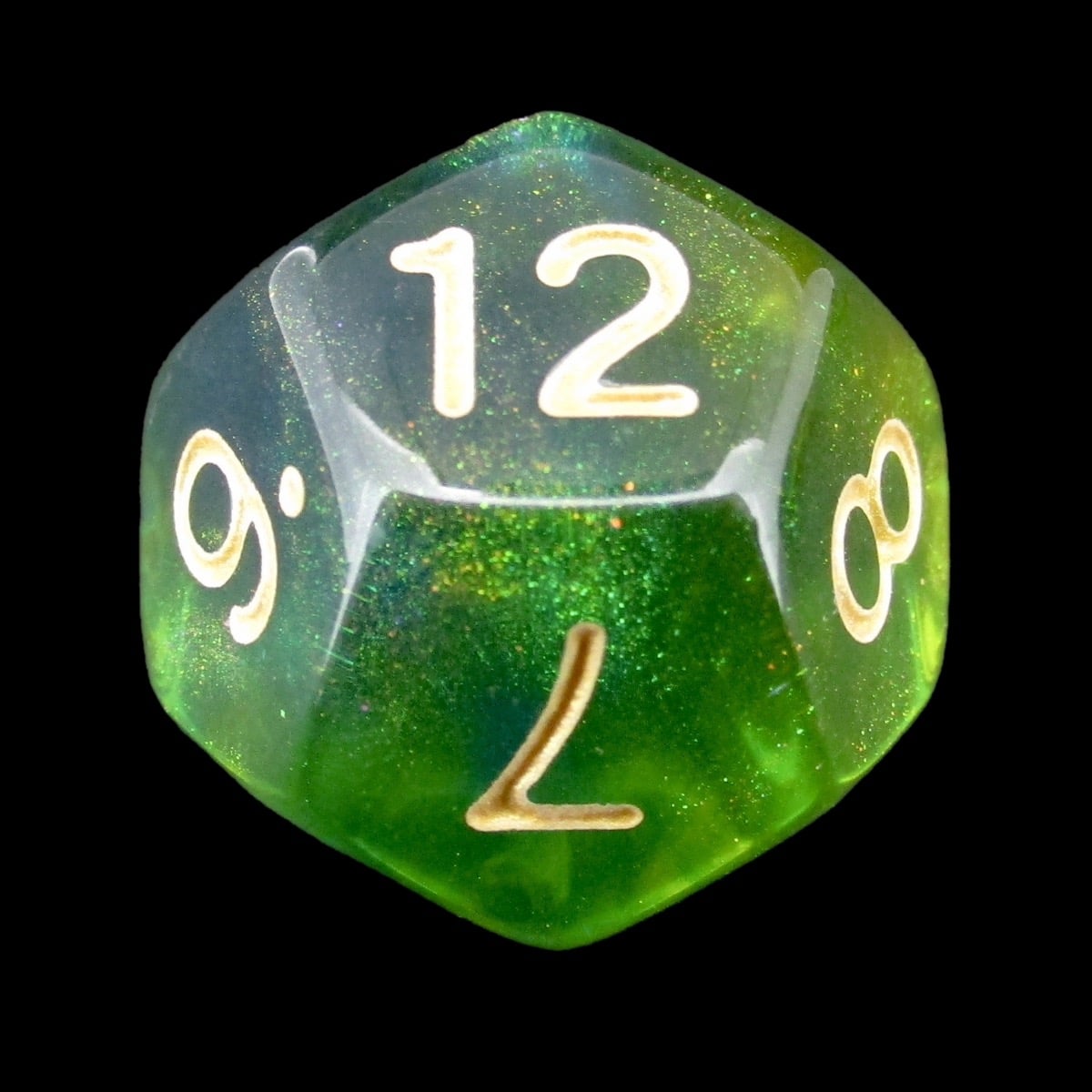 TDSO Transparent Moonstone Azure D12 Dice