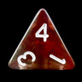 TDSO Transparent Moonstone Maroon D4 Dice