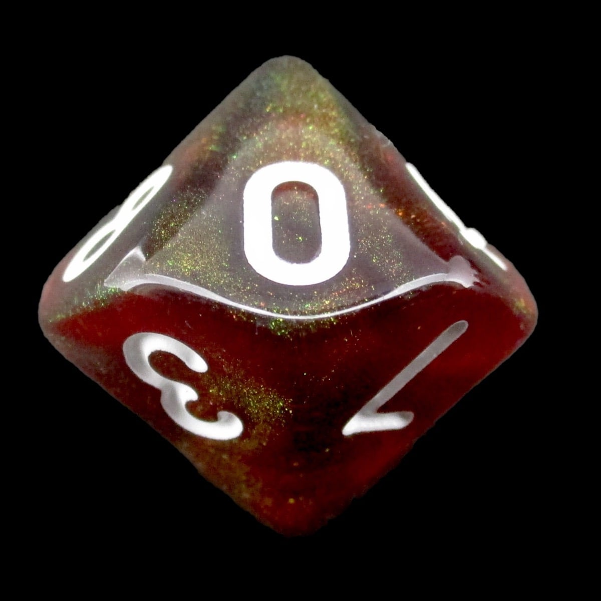 TDSO Transparent Moonstone Maroon D10 Dice