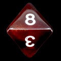 TDSO Transparent Moonstone Maroon D8 Dice