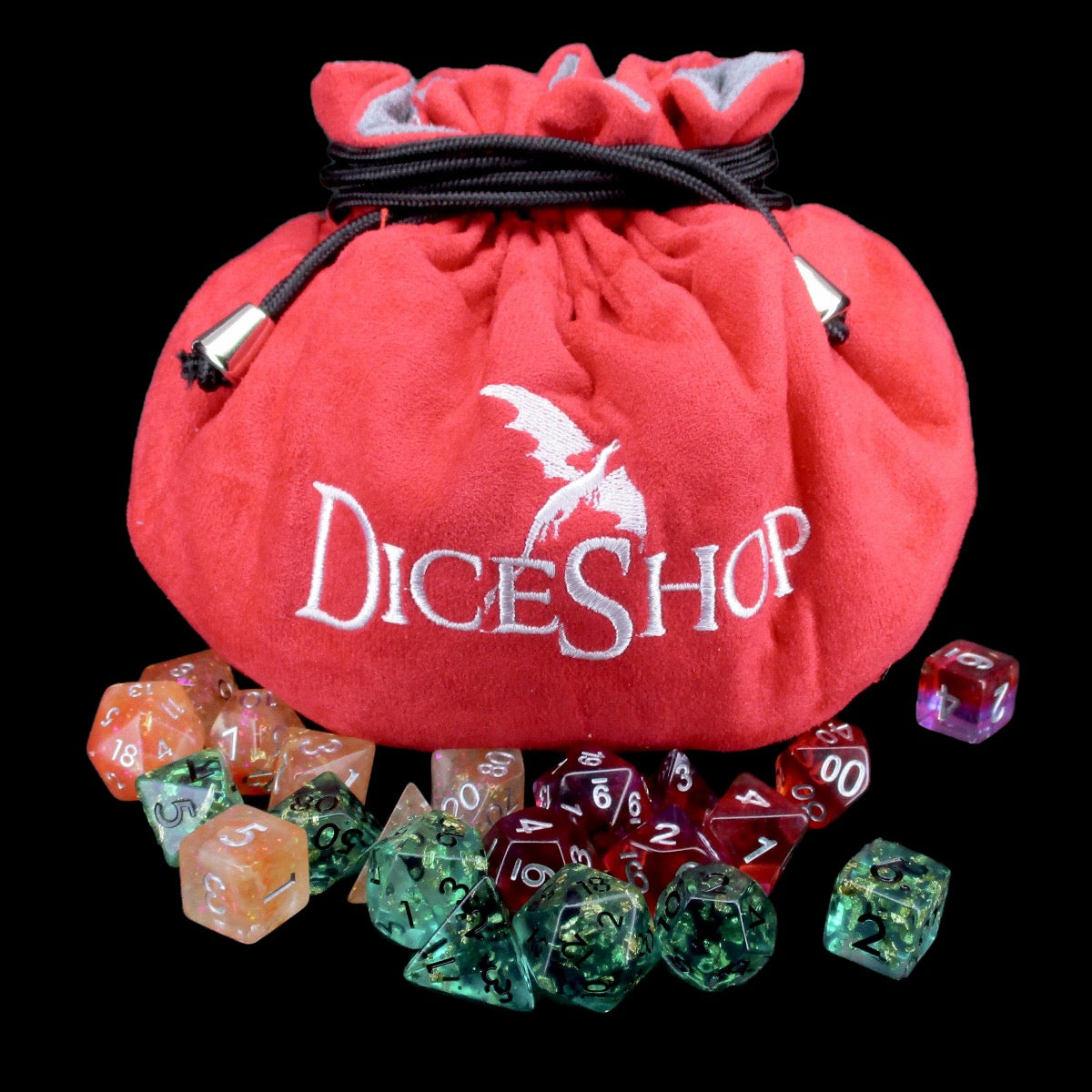 HALF PRICE TDSO God Emperor Dice Bag - MASSIVE with 7 Compartments - Red