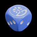HALF PRICE CLEARANCE D&G Opaque Light Blue With White Tree Logo D6 Spot Dice