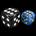 Chessex Phantom Teal & Gold 12mm D6 Spot Dice