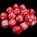 Impact Opaque Red & White Dungeon Crawl Classics DCC 14 Dice Set