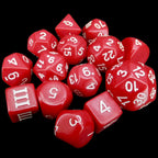Impact Opaque Red & White Dungeon Crawl Classics DCC 14 Dice Set
