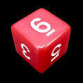 Impact Opaque Red & White D6 Dice