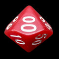 Impact Opaque Red & White Percentile Dice