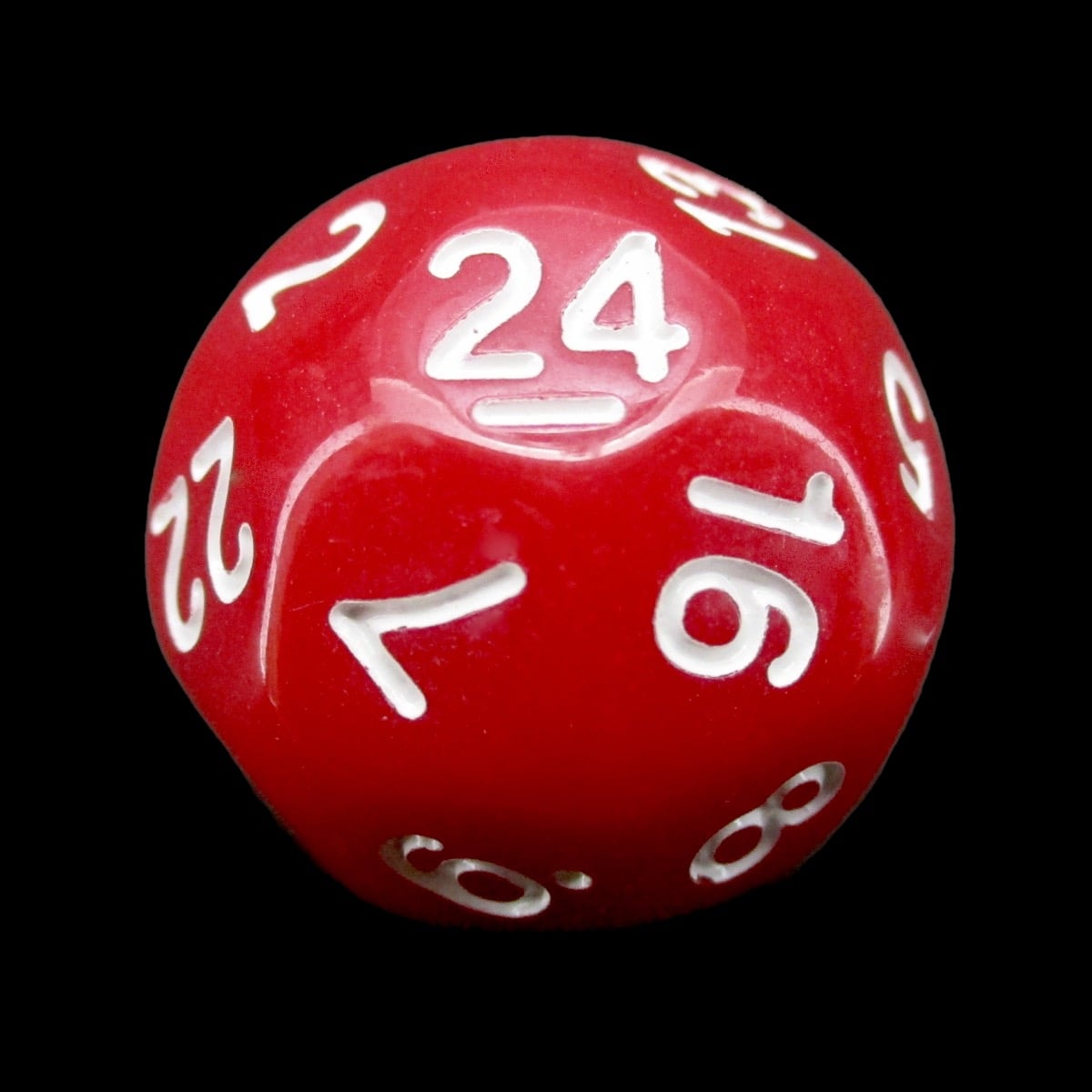 Impact Opaque Red & White D24 Dice