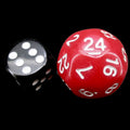 Impact Opaque Red & White D24 Dice