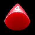 Impact Opaque Red & White D4 Dice