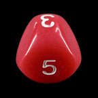 Impact Opaque Red & White D5 Dice