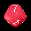 Impact Opaque Red & White D7 Dice