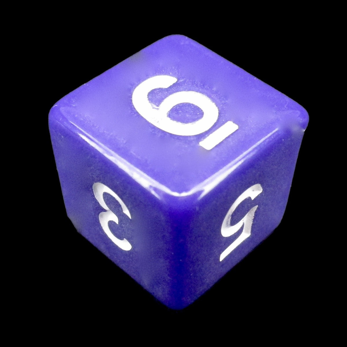 Impact Opaque Purple & White D6 Dice