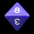 Impact Opaque Purple & White D8 Dice