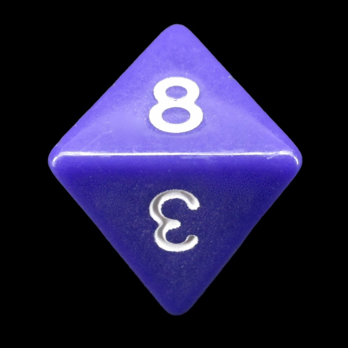 Impact Opaque Purple & White D8 Dice