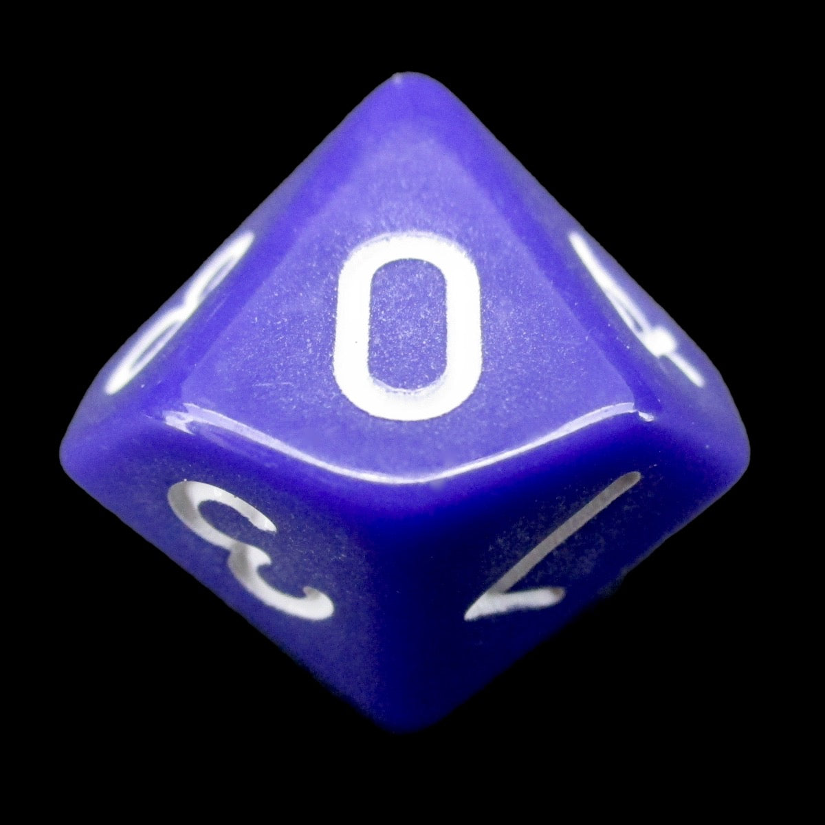 Impact Opaque Purple & White D10 Dice