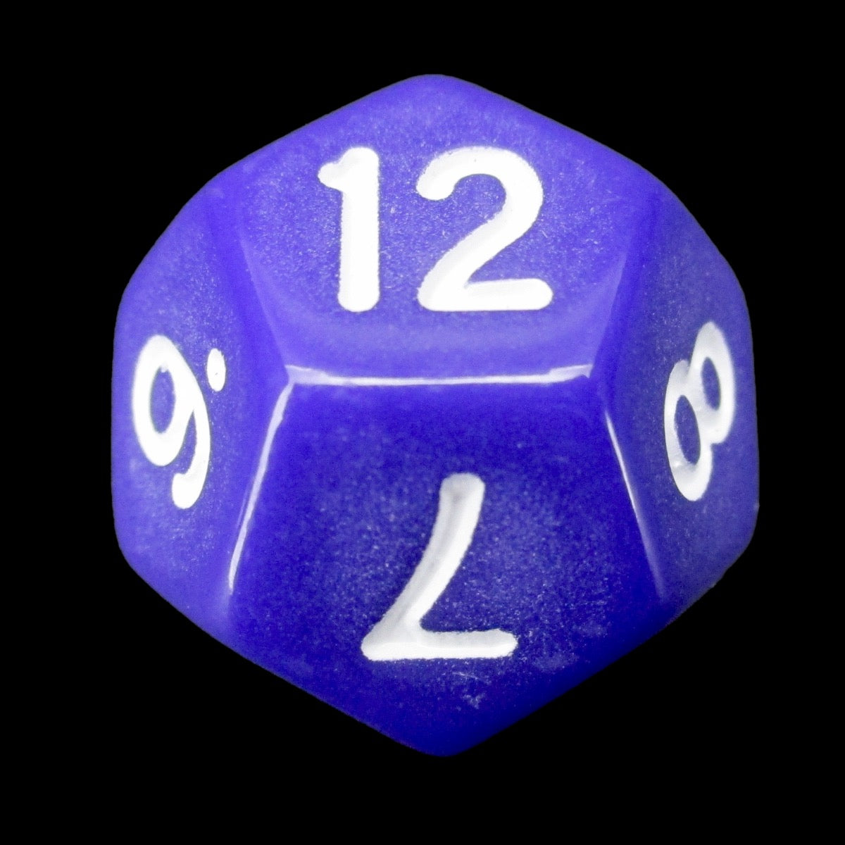 Impact Opaque Purple & White D12 Dice