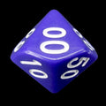 Impact Opaque Purple & White Percentile Dice