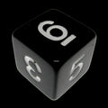 Impact Opaque Black & White D6 Dice